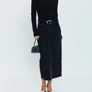 Denim Skirt by Pistola, Alice midi skirt, color underground. Size 25